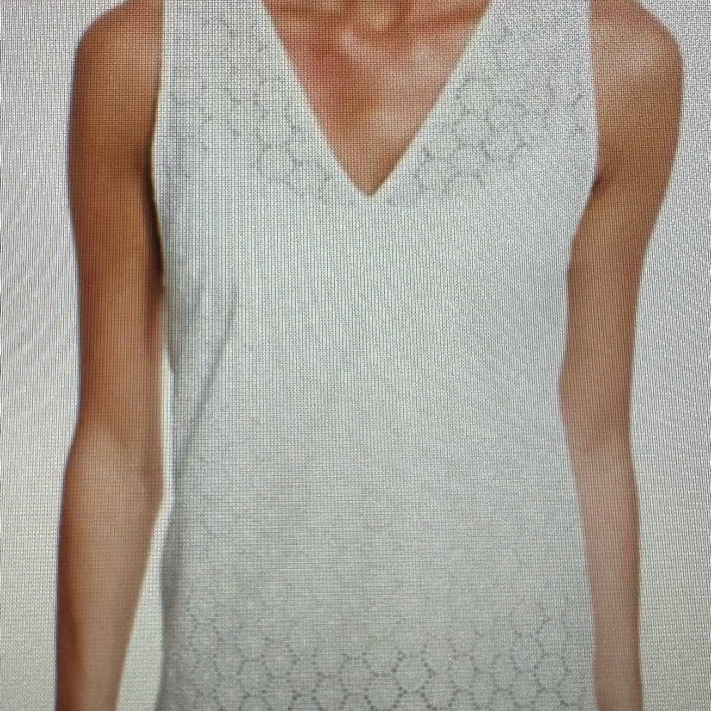 Rag & bone drape V-neck eyelet sleeveless top